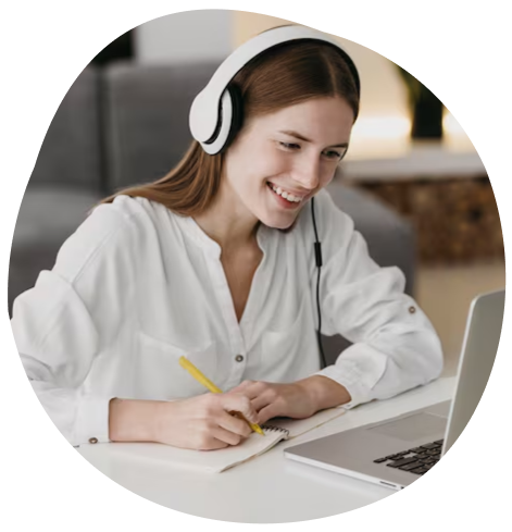 Student studying with tutor